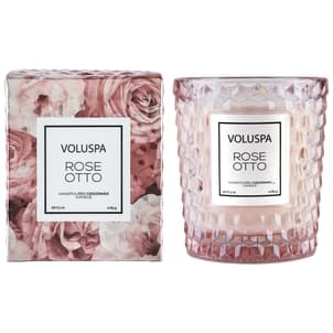Rose Otto - Textured Glass Candle