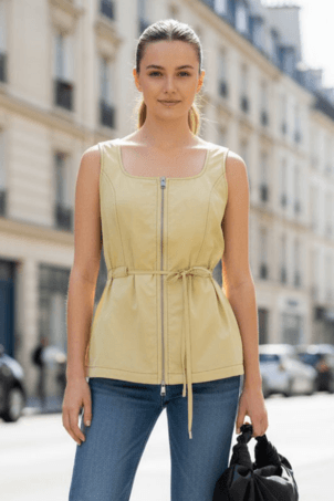 Trish Zip Peplum Top